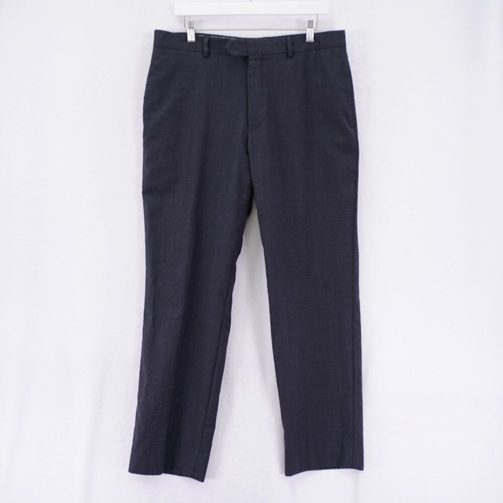 DAMAGED‎ Pronto Uomo Wool Blend Gray Dress Pants Trousers 36 / 31 Flat Front Mid